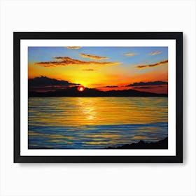 Sunset Over The Ocean 5 Art Print