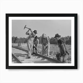 Railroad Gang, Southern Paper Mill Construction Crew, Lufkin, Texas By Russell Lee Art Print