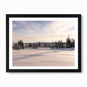 A sunny afternoon in Sjusjøen, Norway Art Print