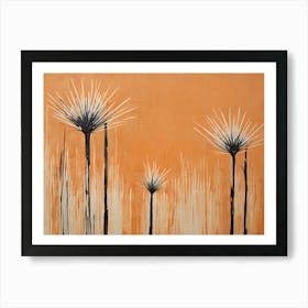 Australian orange native grasstrees plants Art Print