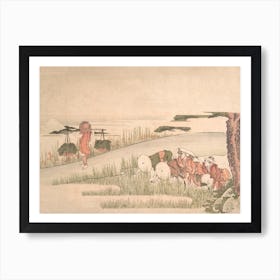 Spring In The Rice Fields, Katsushika Hokusai Art Print