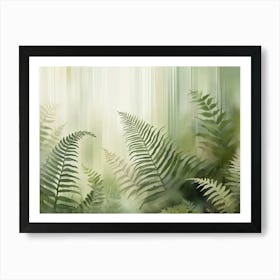 Green Ferns Art Print