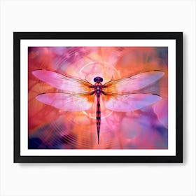 Dragonfly Roseate Skimmer Orthemis 6 Art Print