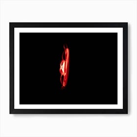 Glowing Abstract Curved Red Lines 3 Art Print