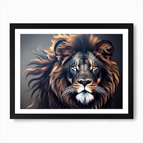 Lion Painting 14 Art Print