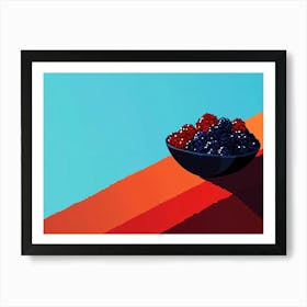 Blackberries In A Bowl Art Print