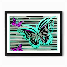 Butterfly Splatter 9 Art Print