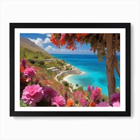 Flowers By The Sea 4 Art Print