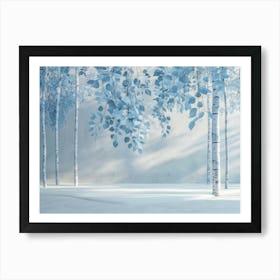 Birch Trees In Winter 1 Art Print