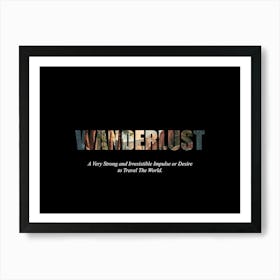 Wanderlust Poster Retro Woods Illustration 6 Art Print