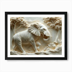 Elephant In The Woods Art Print