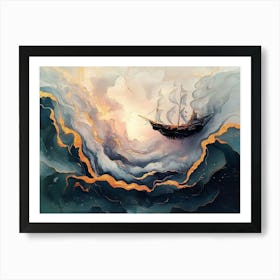 Ship In The Clouds Poster