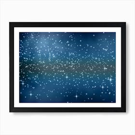 Winter Blues Shining Star Background Poster