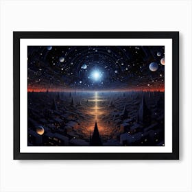 City In Space Art Print