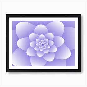 3d Abstract Purple Floral Spiral Background Art Print