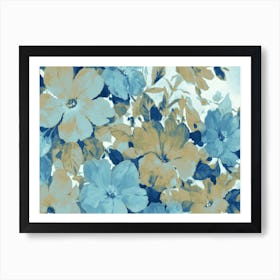 Saratoga Flowers Blue Art Print