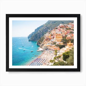 Love Summer On Positano Beach Art Print