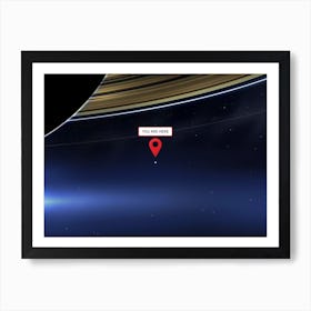 You are here: Cassini, Pale Blue Dot — space poster Art Print