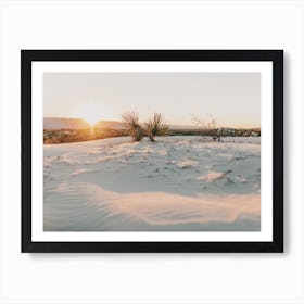 White Sand Sunset Art Print