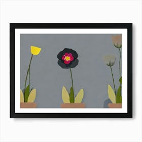 Flowers In Pots Art Print