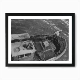 Throwing Line Ashore From Fishing Boat At The Docks Of The Columbia River Packing Association, Astoria, Oregon By Russell Art Print