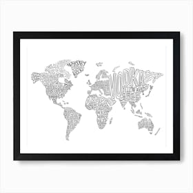 World Booze Map Art Print