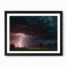 Lightning In The Sky 17 Art Print