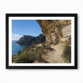 Scenic cliffs of the Mediterranean coast Art Print