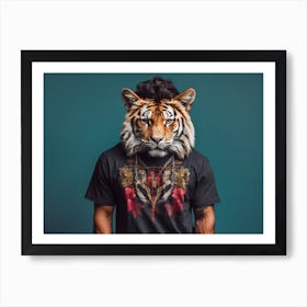 Tiger man Art Print