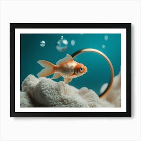 Goldfish In A Ring Art Print