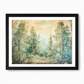 Landscape Forest Illustration 6 Art Print