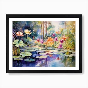 Water Lily Painting Art Print