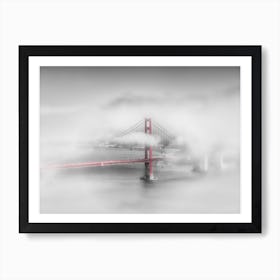 Foggy Golden Gate Bridge Art Print