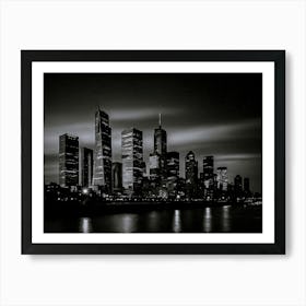 Cityscape At Night Art Print