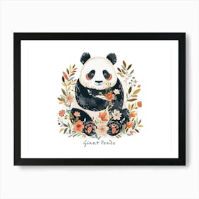 Little Floral Giant Panda 3 Poster Art Print