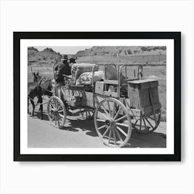 Chuck And Bedroll Wagon Of The Tank Gang On The Highway, Near Marfa, Texas By Russell Lee Art Print