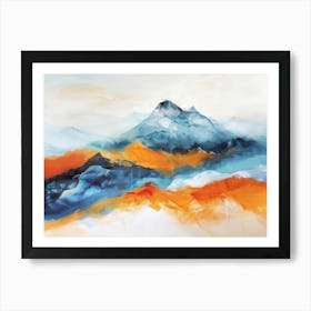 Abstract Mountain Painting 11 Art Print