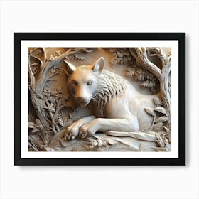 Wolf In The Woods 1 Art Print