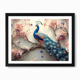 Peacock On Branch 1 Poster