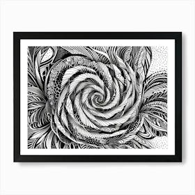 Psychedelic Rose Art Print