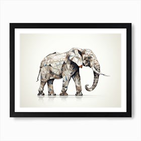 Elephant Polygonal Art Print
