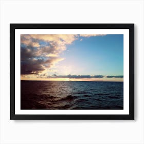 Sunset Over The Ocean 2 Art Print