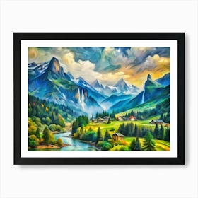 Van Gogh Swiss National Park Switzerland Art Print