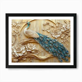 Illustrations Jewelry Golden Floral Art Print