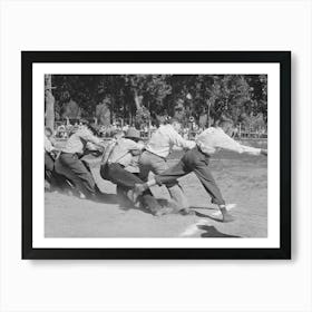 Tug Of War, Fourth Of July Celebration, Vale, Oregon By Russell Lee Art Print