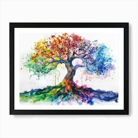 Rainbow Tree Of Life 2 Art Print