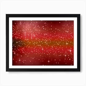 Pink And Orange Shade Shining Star Background Art Print