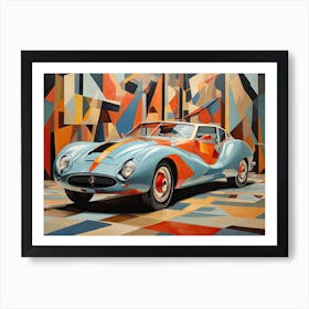 Cubist Maserati Art Print