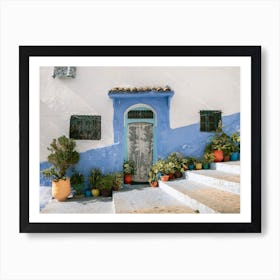 Blue Door Chefchaouen  Morocco  Art Print