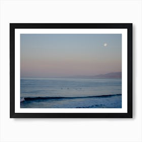 Moon Sunrise Beach Art Print